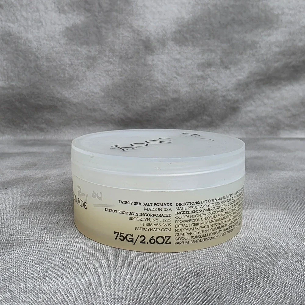 FatBoy Fat Boy SEA SALT POMADE Beach Hair Styling 2.6 oz NEW